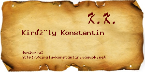 Király Konstantin névjegykártya