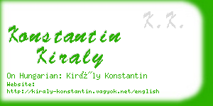 konstantin kiraly business card